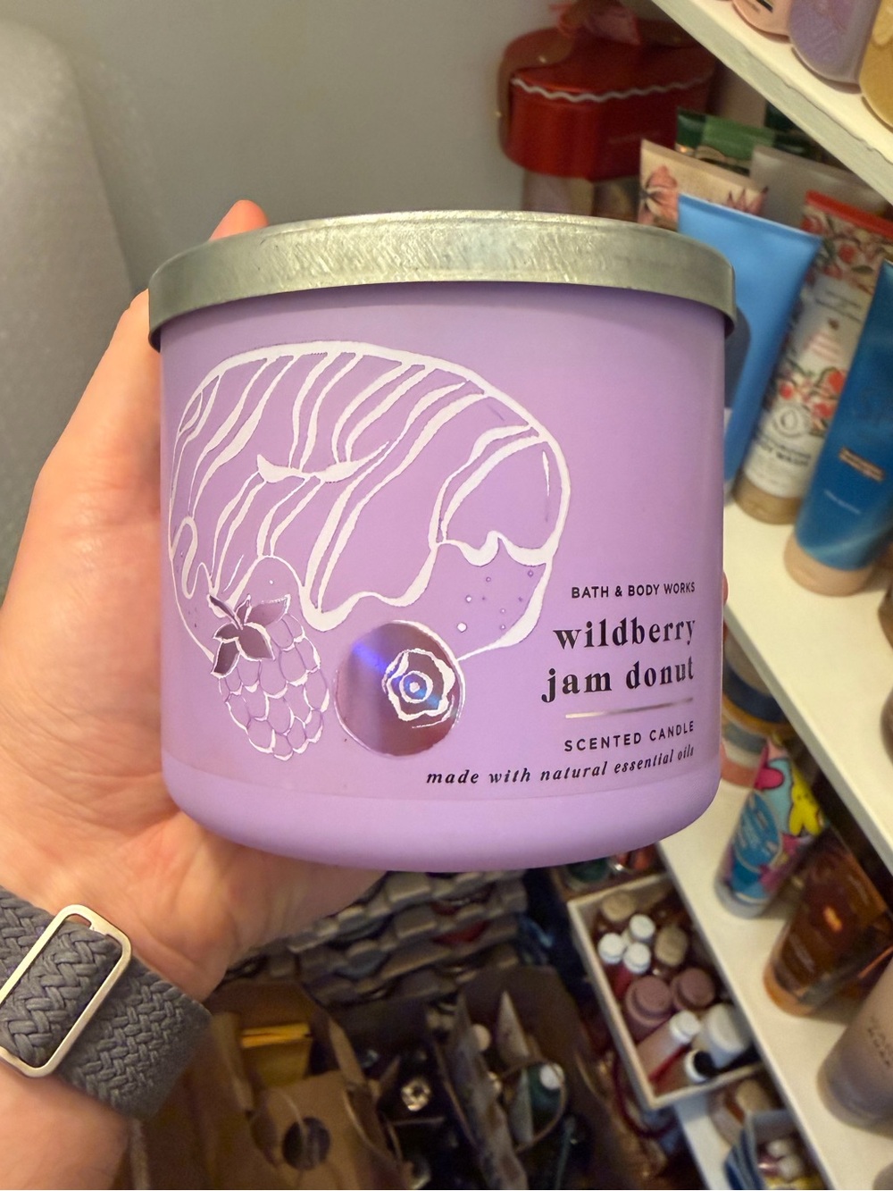 Bath & Body Works Wildberry Jam Donut 3-wick Candle